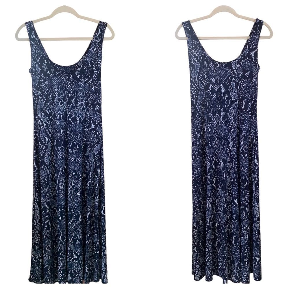 Daniela's Soft Jersey Sleeveless Maxi Tank Dress Animal Print